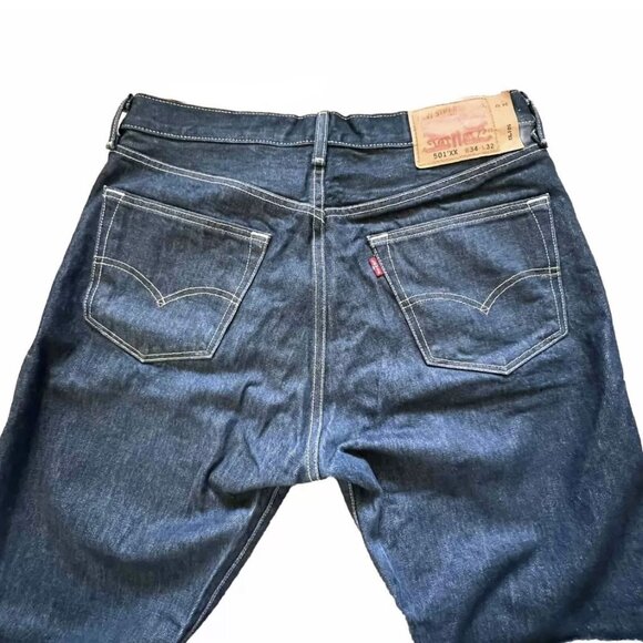 Levi's 501 XX Button Fly Red Tab Blue Jeans | Men's W34 - Picture 7 of 13
